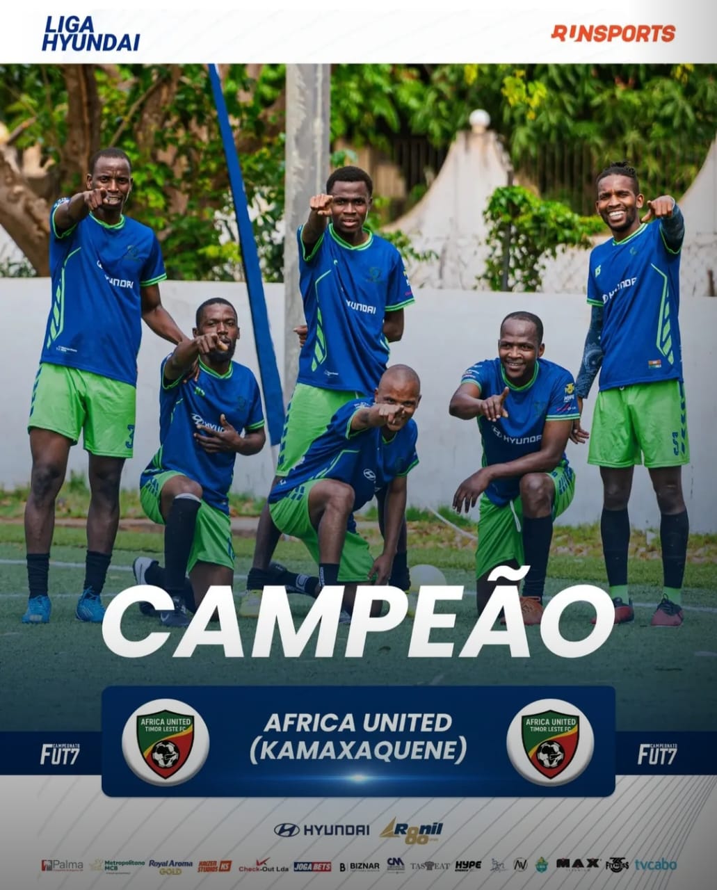 Equipa campeã Africa United, de Kamaxaquene, na 4.ª edição da Liga Hyundai